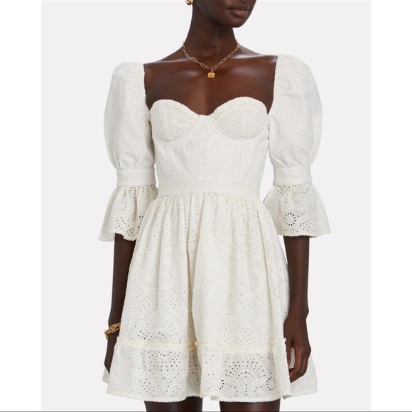 Agua Bendita Dresses & Skirts - Agua Bendita Dress Cedro Bruma Embroidered Lace Eyelet White XS NWT